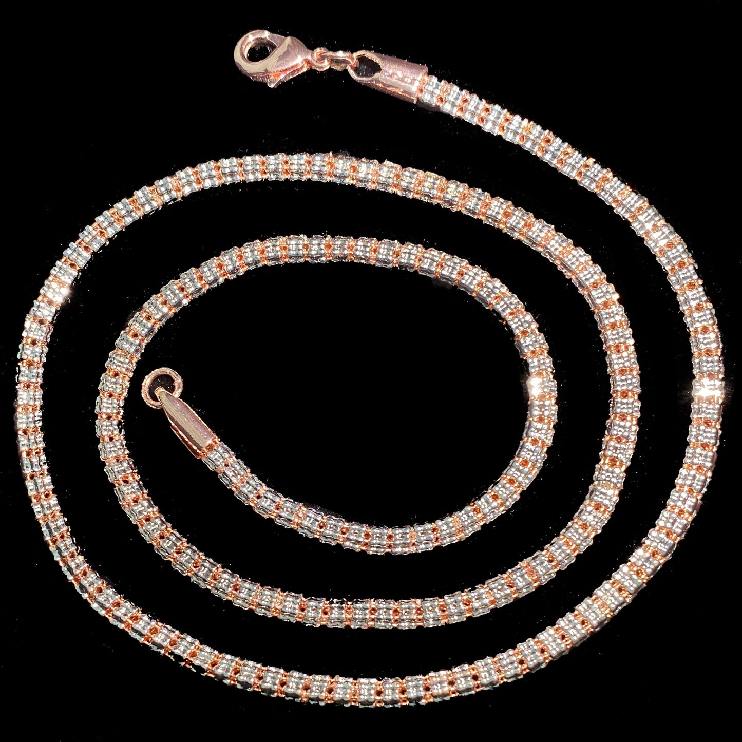 Bubble Letter Round Snake Link Necklace Choker for Women Real Gold Plated Hip Hop Jewelry