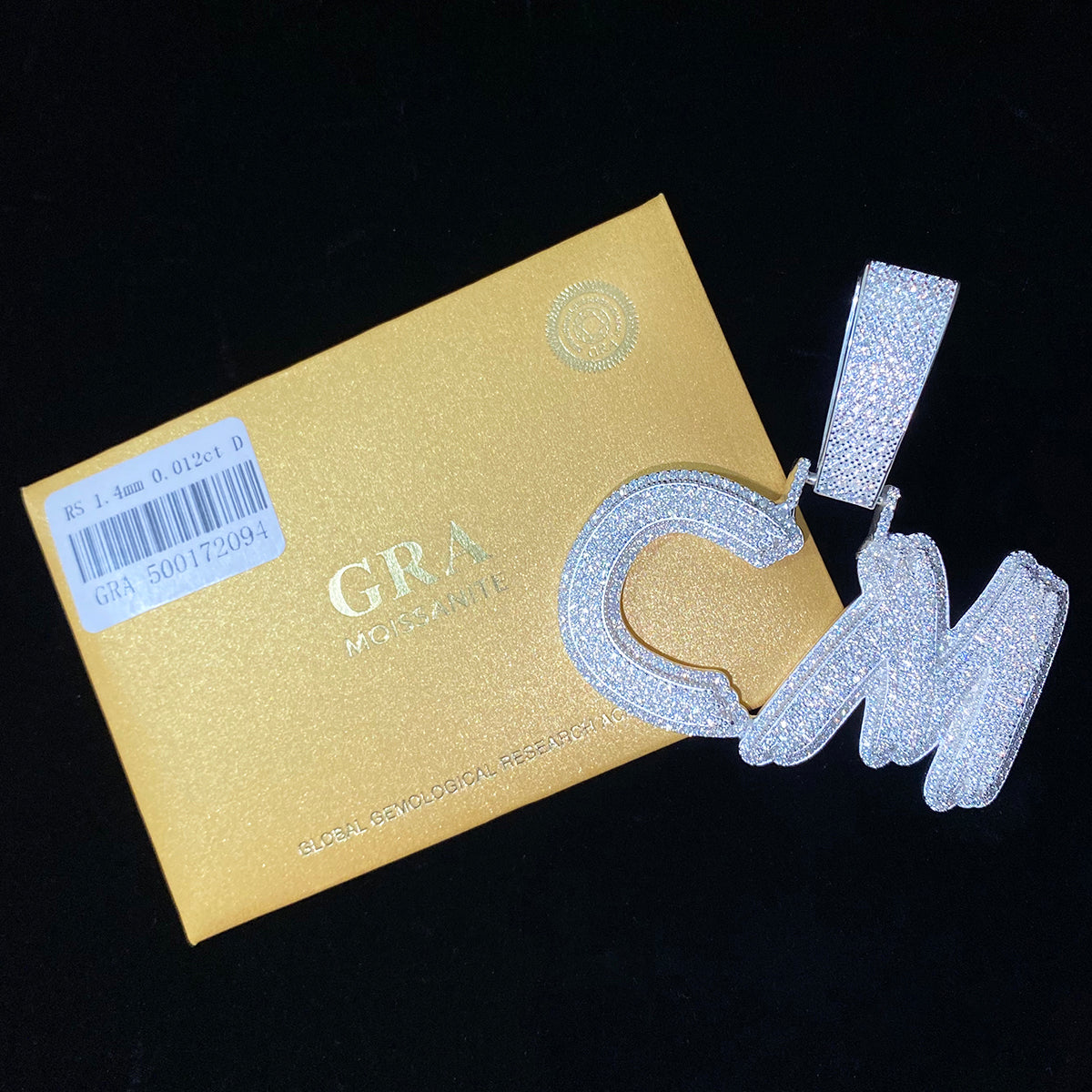 Bubble Letter Sterling Silver 925 VVS Moisanite Iced Out Custom Letter Name Necklace Pendant for Men Hip Hop Jewelry