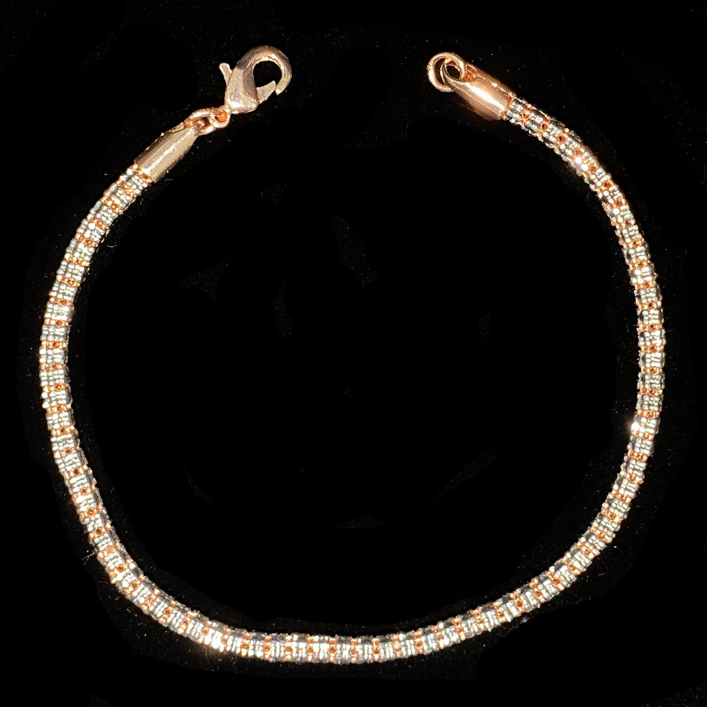Bubble Letter Round Snake Link Bracelet for Women Real Gold Plated Hip Hop Jewelry