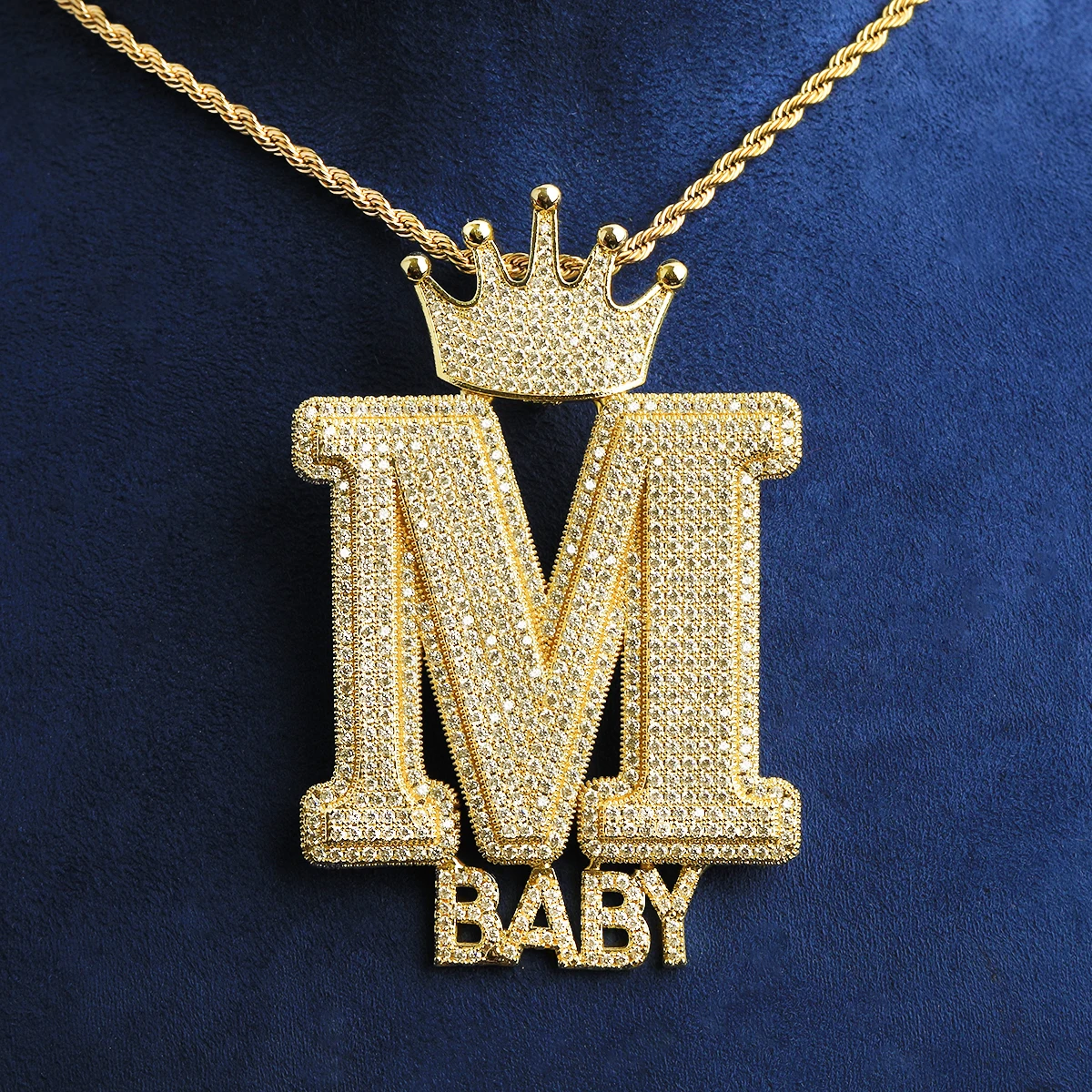 Bubble Letter Iced Out Custom Name Necklace Pendant for Men Real Gold Plated 5A Cubic Zirconia Hip Hop Jewelry