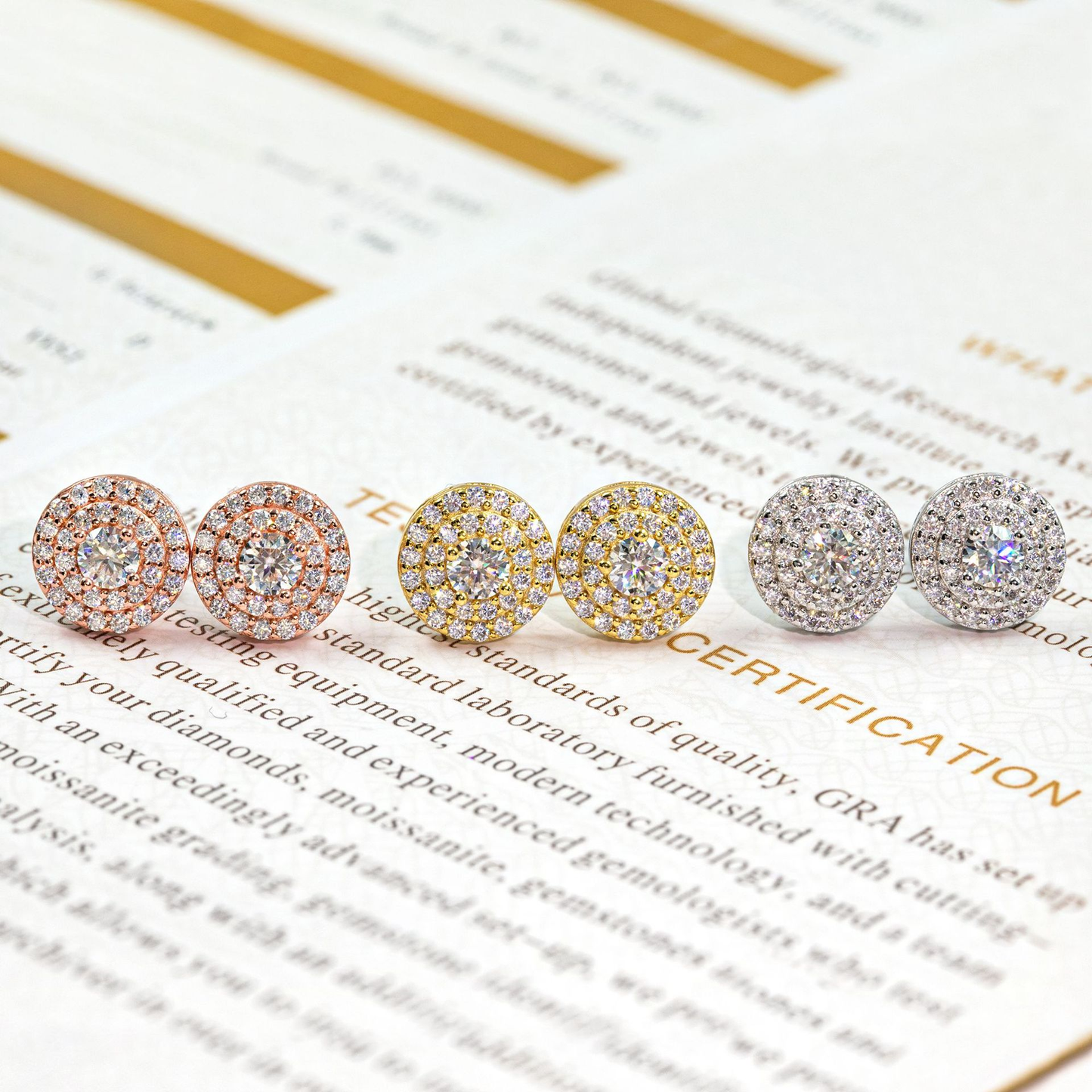 Bubble Letter Silver Moissanite VVS Stud Earring for Men Hip Hop Jewelry