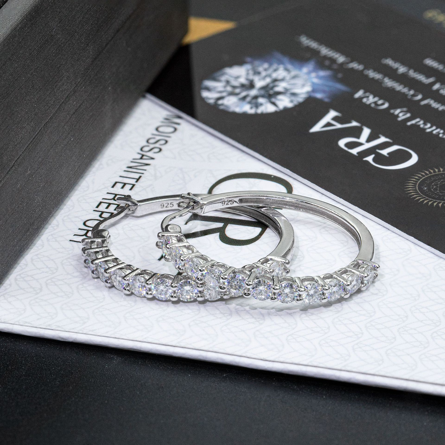 Bubble Letter Silver Moissanite VVS Hoop Earring for Women Hip Hop Jewelry