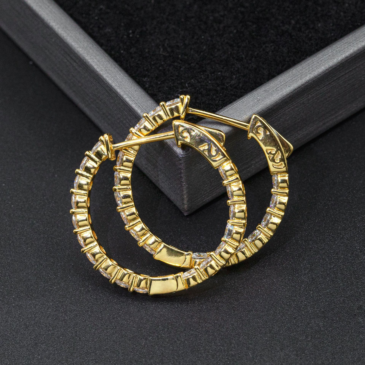 Bubble Letter Silver Moissanite VVS Tennis Eardrop Earring for Women Hip Hop Jewelry