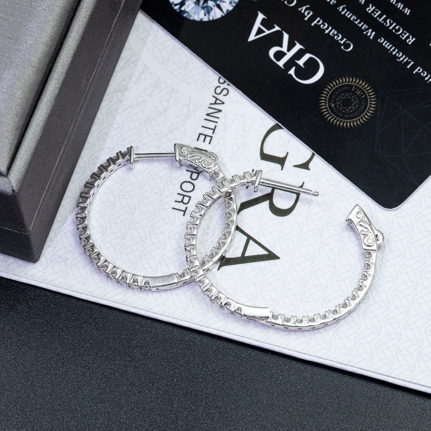 Bubble Letter Silver Moissanite VVS Tennis Eardrop Earring for Women Hip Hop Jewelry
