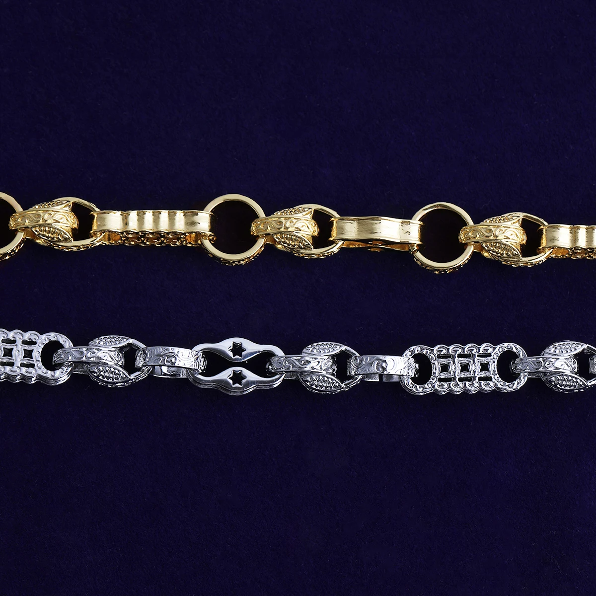 Bubble Letter Iced Out Star Bar Tulip Link Bracelet Choker for Men Real Gold Plated Cubic Zirconia Hip Hop Jewelry
