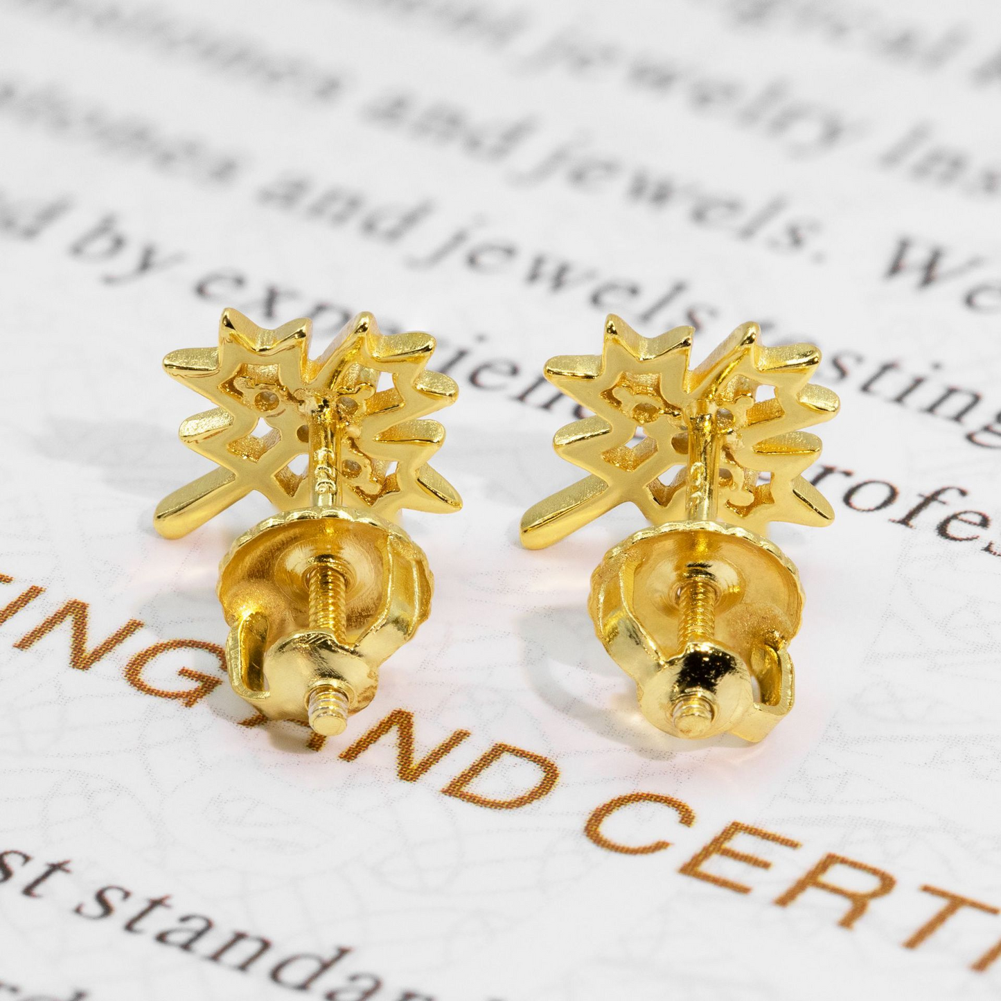 Bubble Letter Silver Moissanite VVS Maple Leaf Stud Earring for Men Hip Hop Jewelry