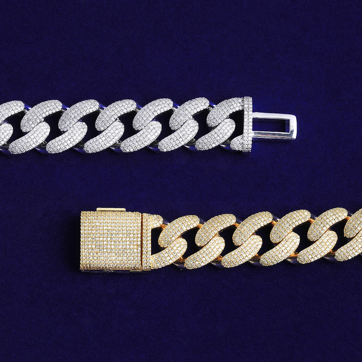 Bubble Letter Iced Out Miami Cuban Link Bracelet for Men Real Gold Plated Cubic Zirconia Hip Hop Jewelry