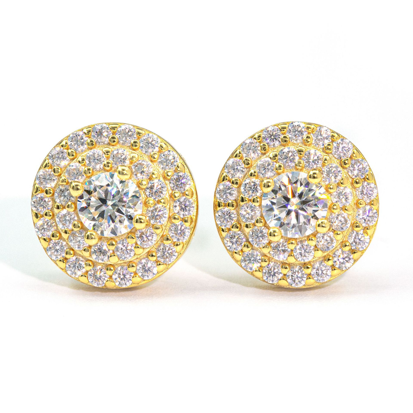 Bubble Letter Silver Moissanite VVS Stud Earring for Men Hip Hop Jewelry