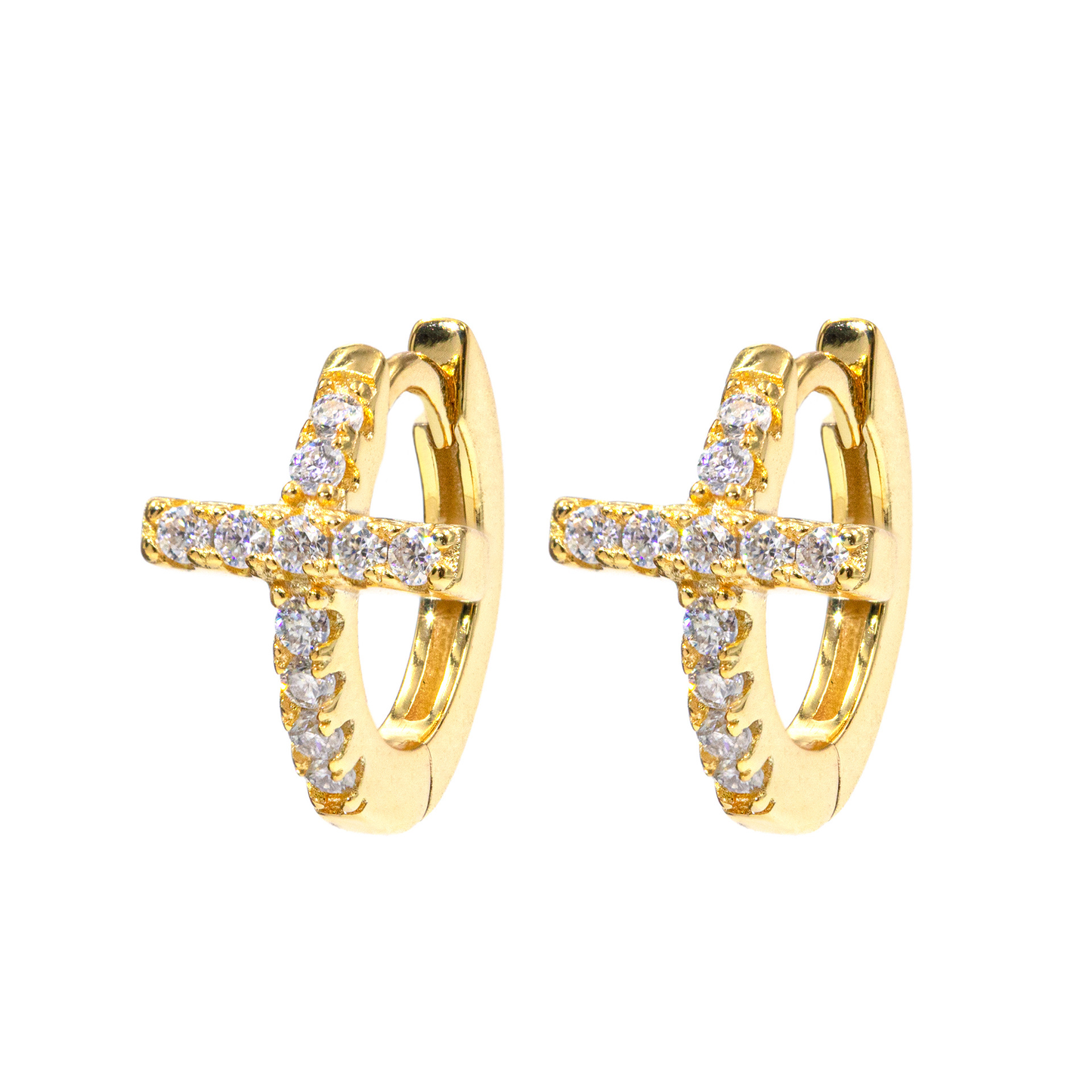 Bubble Letter Silver Moissanite VVS Cross Eardrop Stud Earring for Men Hip Hop Jewelry