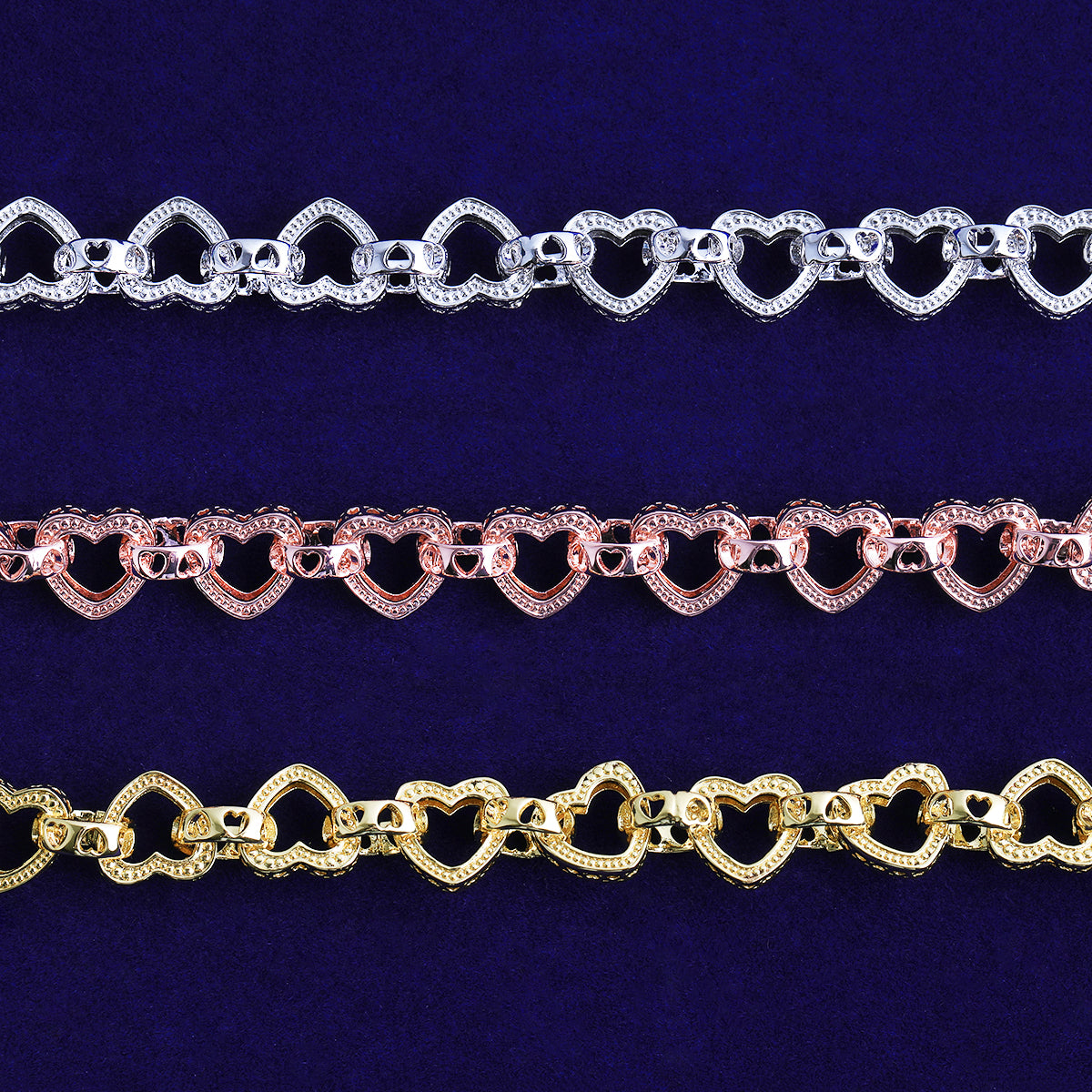 Bubble Letter Heart Bracelet for Men Real Gold Plated 5A Cubic Zirconia Hip Hop Jewelry Albert Clasp