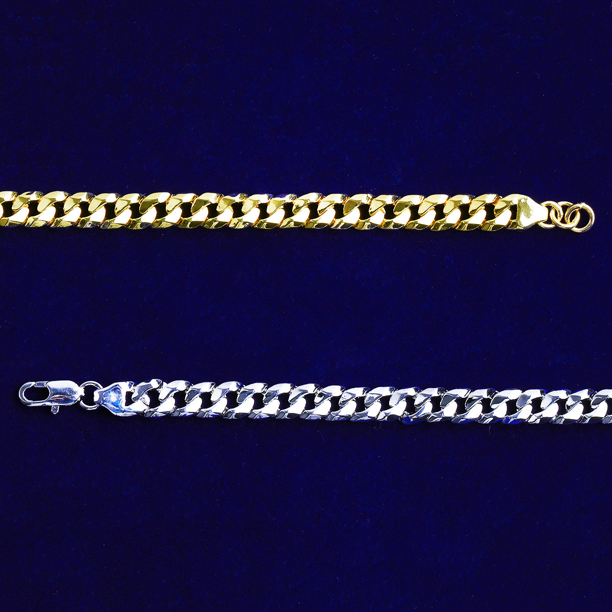 Bubble Letter Cuban Link Chain for Men Real Gold Plated Hip Hop Jewelry