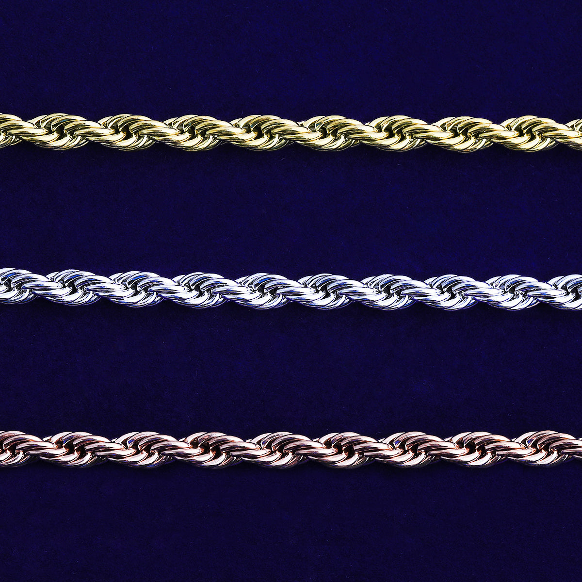 Bubble Letter 8mm Stainless Steel Rope Bracelet for Men PVD Plated Hip Hop Jewelry