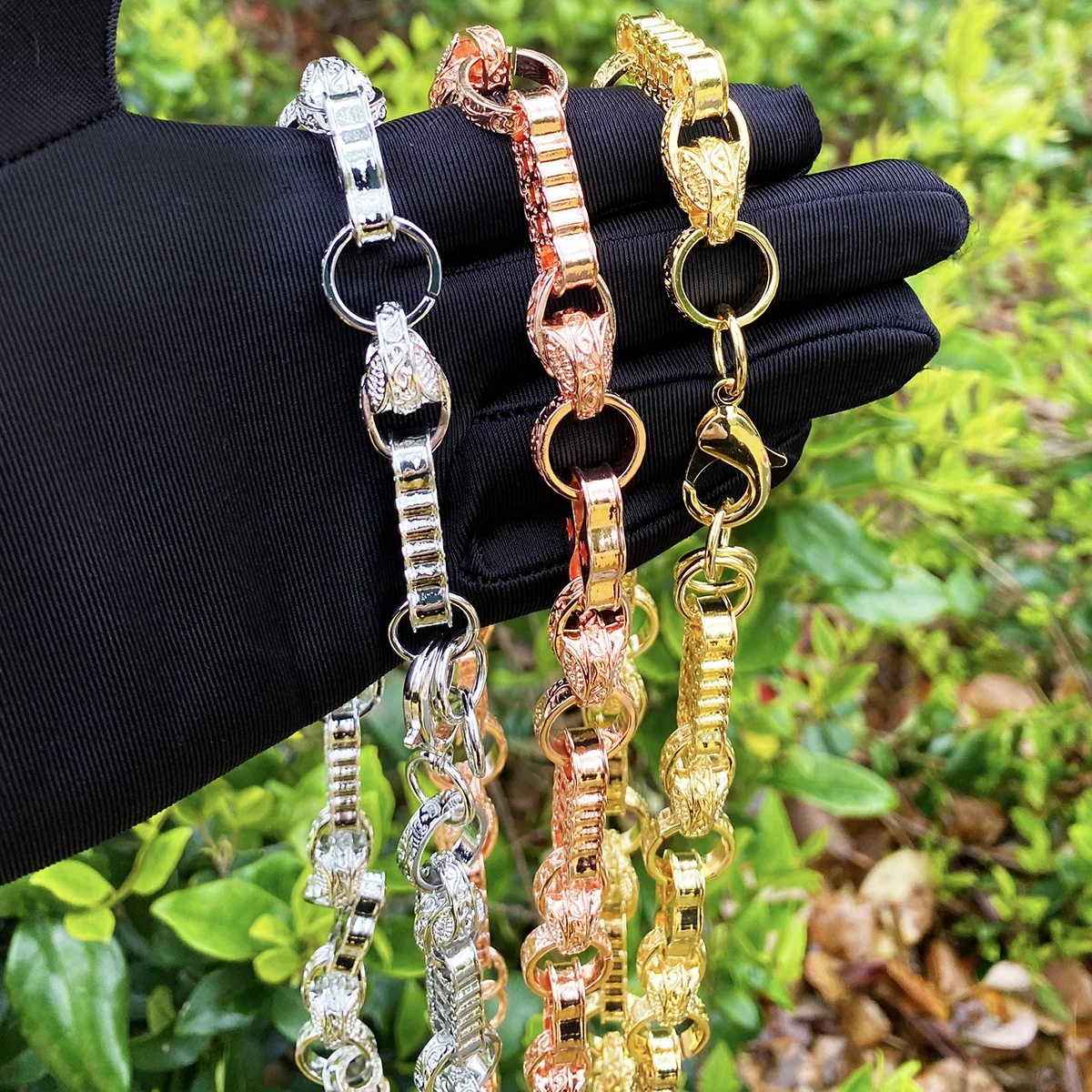 Bubble Letter Iced Out Star Bar Tulip Link Necklace Choker for Men Real Gold Plated Cubic Zirconia Hip Hop Jewelry