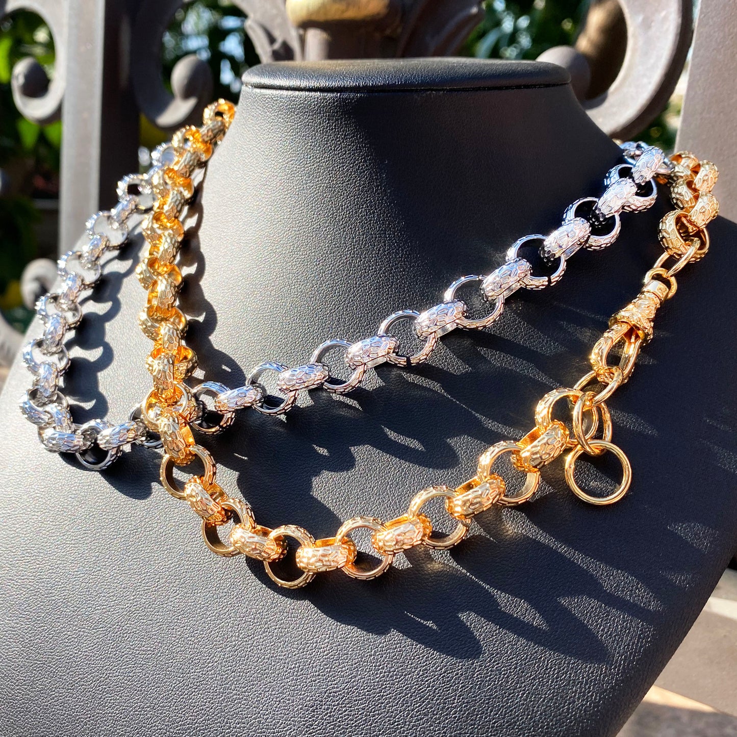 Bubble Letter Cuban Link Chain Necklace Choker for Men Real Copper Hip Hop Jewelry