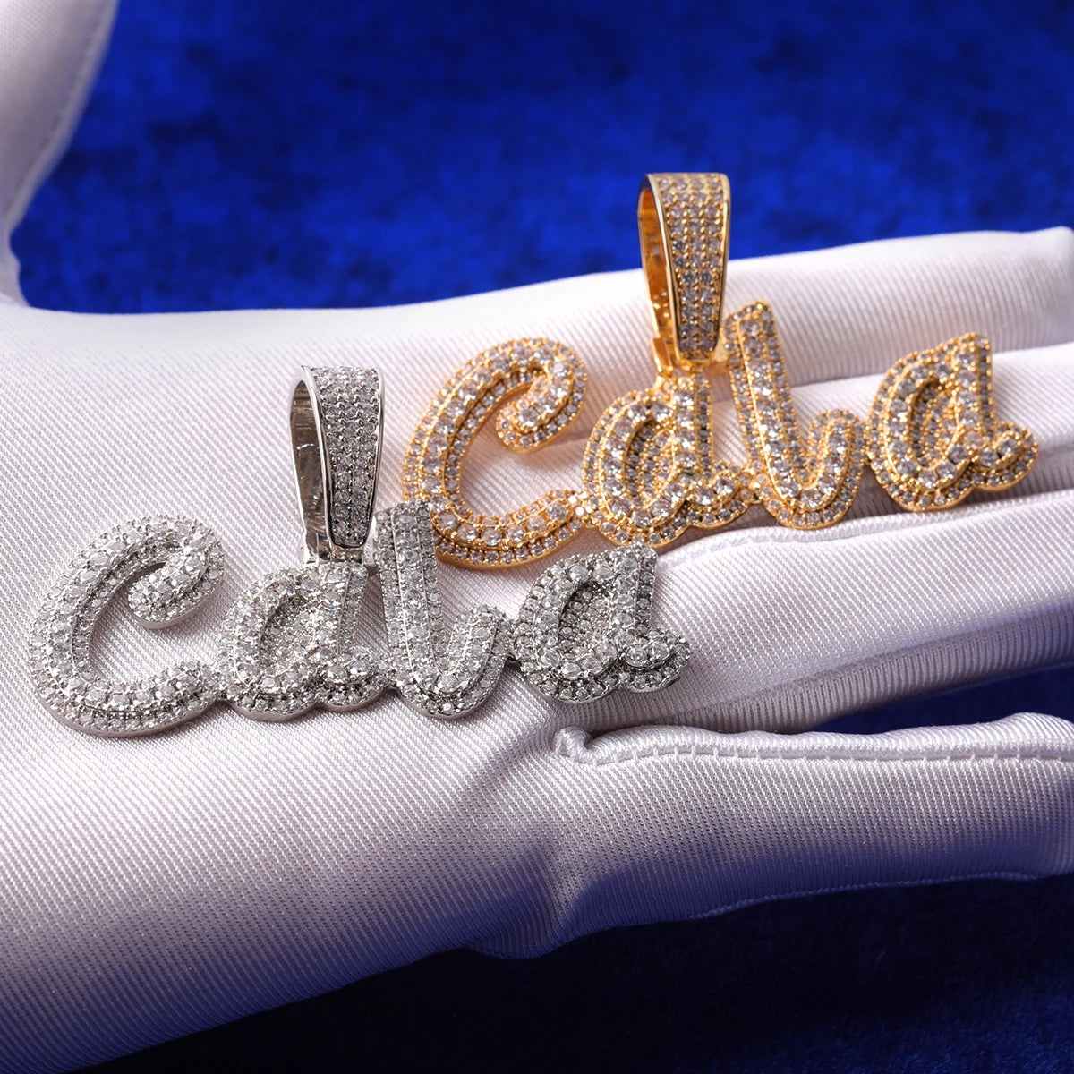 Bubble Letter Customized Name Necklace for Men Charms Chain Iced Out Jewelry Hip Hop Fashion Gift