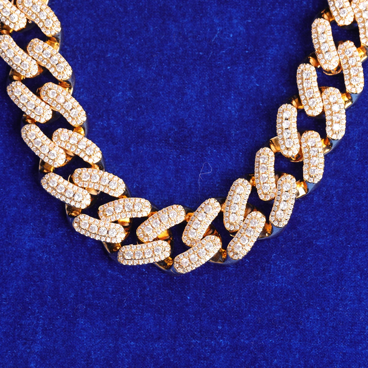 Bubble Letter Miami Cuban Link Chain Man Necklace Real Gold Plated Hip Hop Jewelry Free Shipping Items Christmas Gift