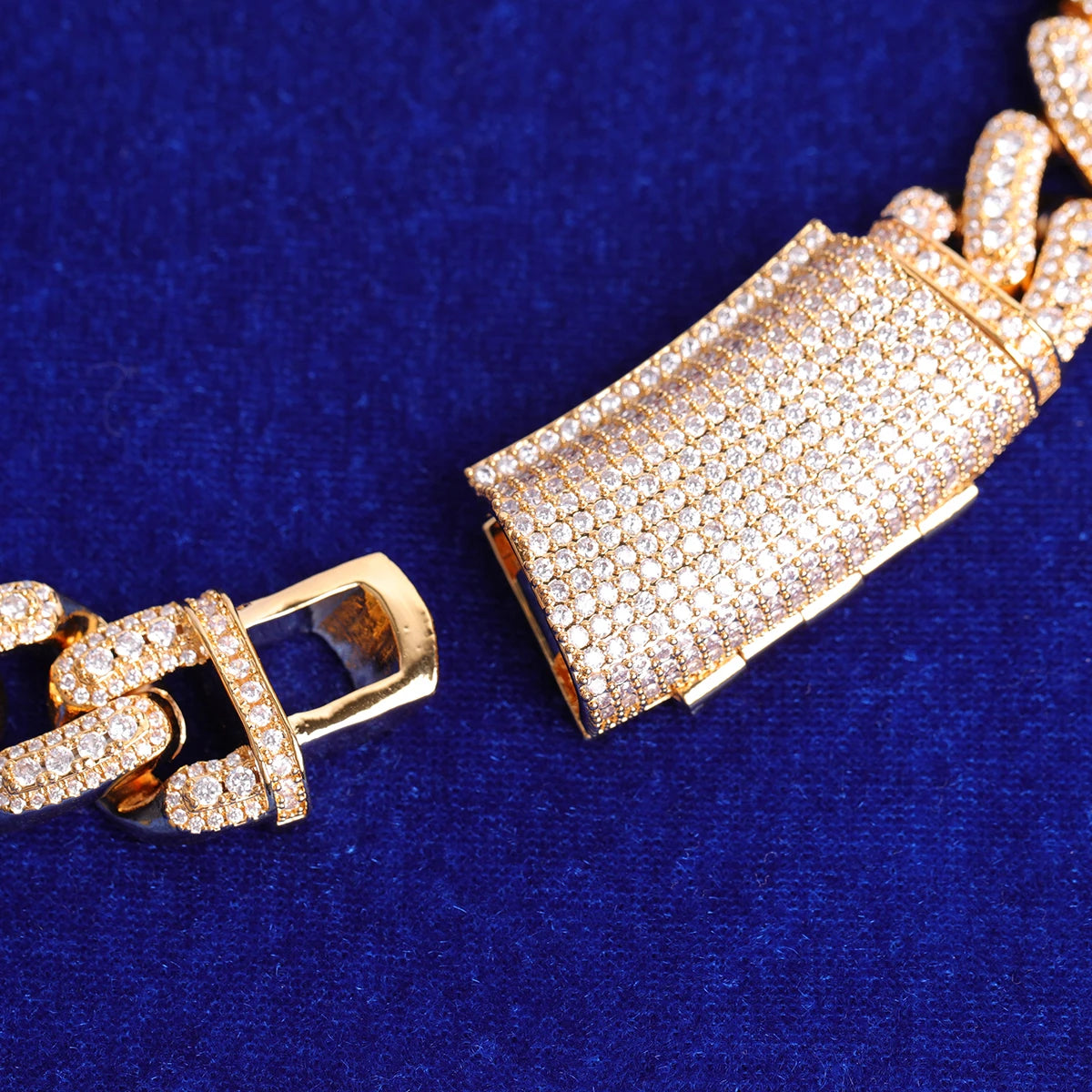 Bubble Letter Miami Cuban Link Chain Man Necklace Real Gold Plated Hip Hop Jewelry Free Shipping Items Christmas Gift