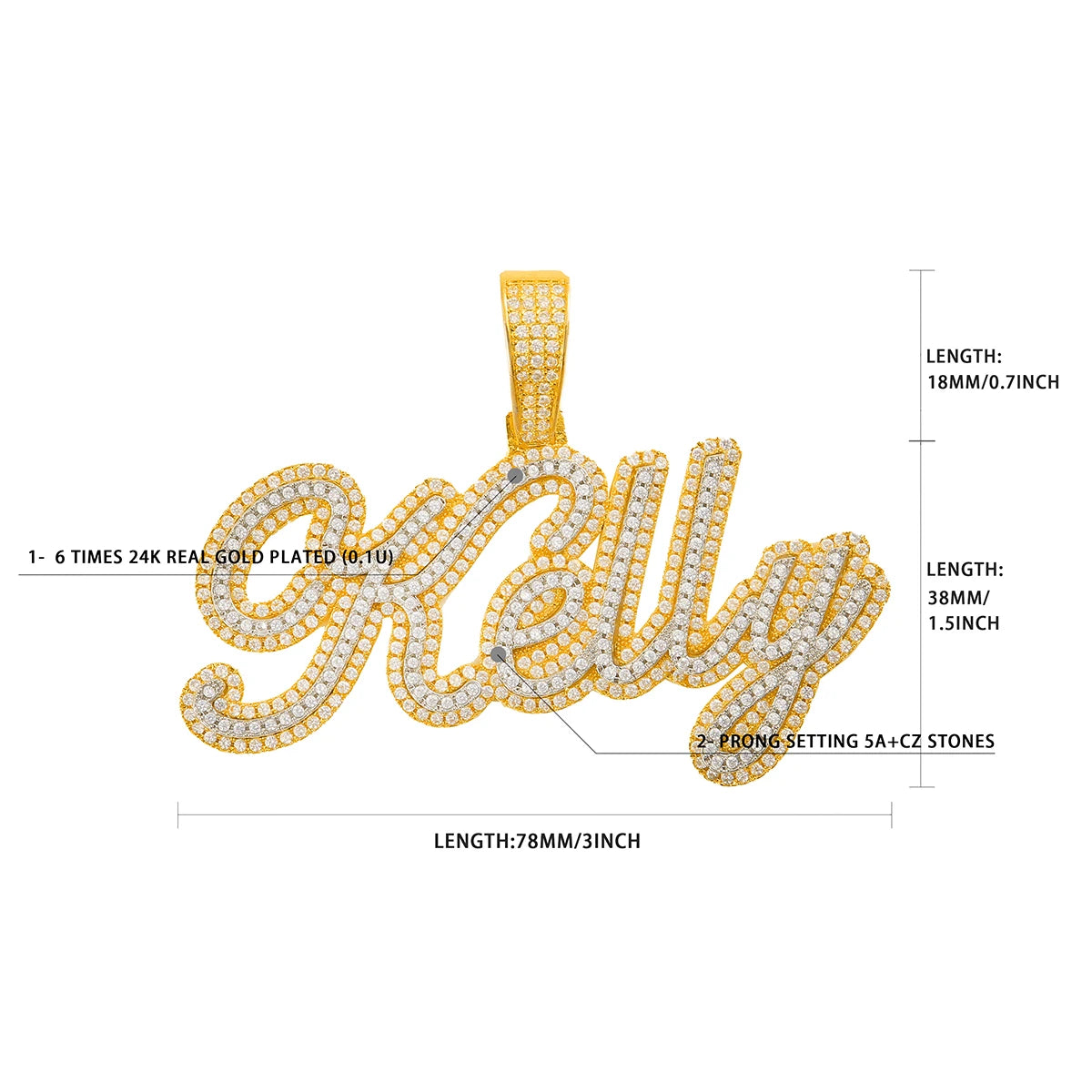 Bubble Letter Iced Out Customized Necklaces Personalized Name Plates Pendants for Women Double Color Hip Hop Jewelry 2022 Trend