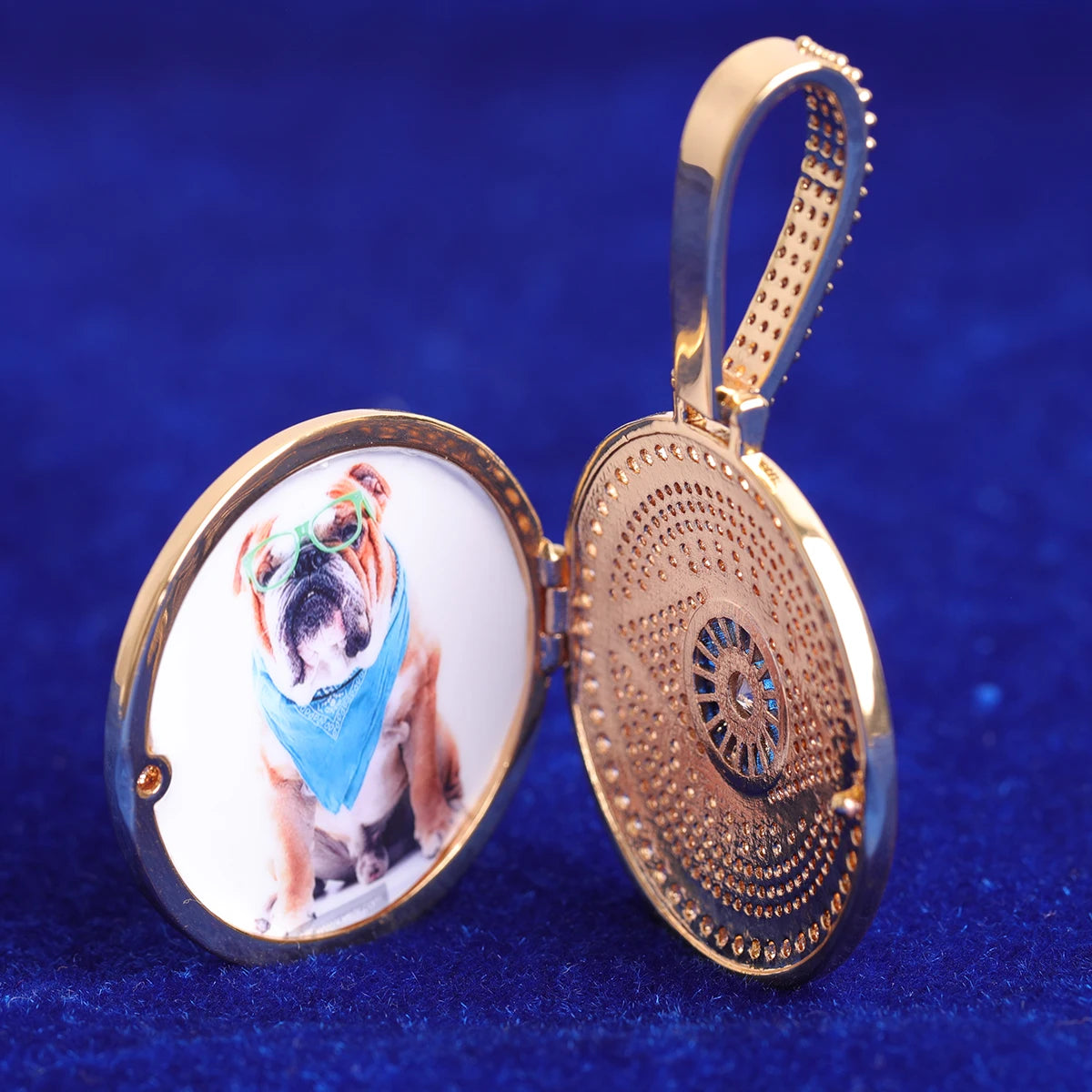 Bubble Letter Personalized Picture Pendants Men Necklaces Eye Round Circle Medallion Hip Hop Jewelry Sublimation Blanks Gifts
