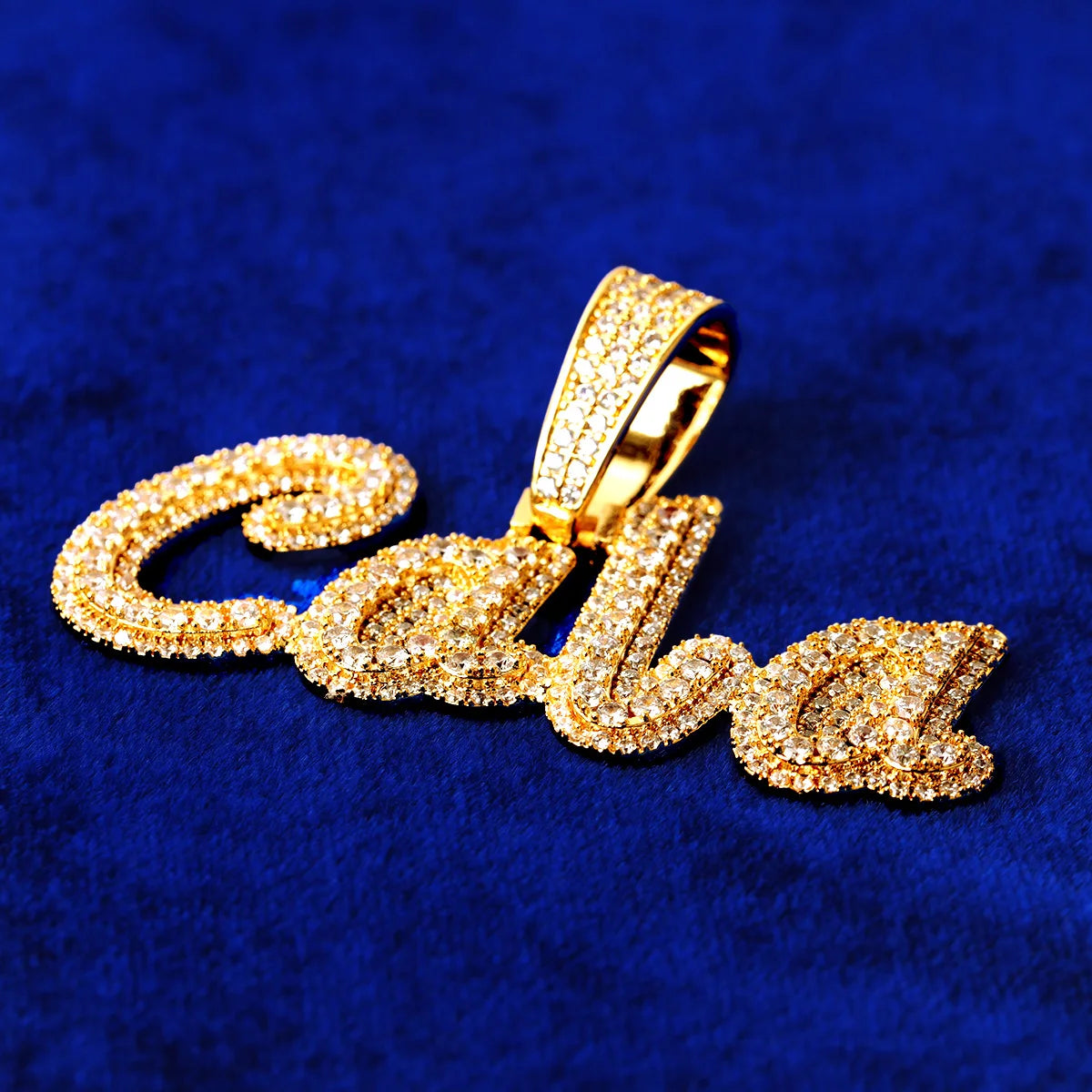 Bubble Letter Customized Name Necklace for Men Charms Chain Iced Out Jewelry Hip Hop Fashion Gift