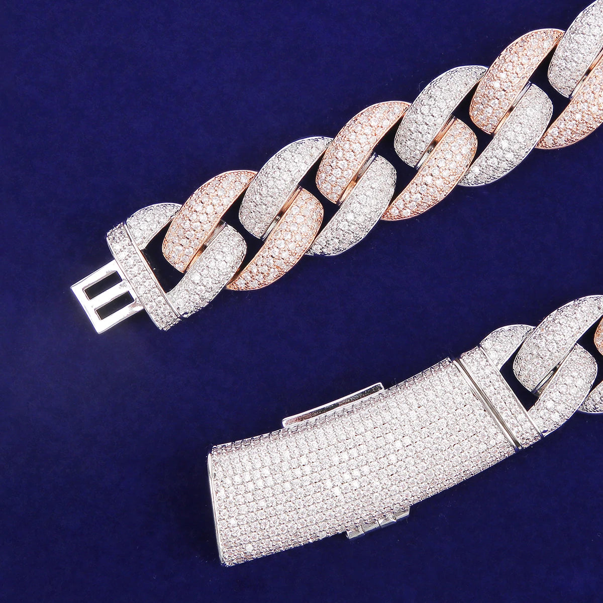 Bubble Letter Miami Cuban Link Chain Men Necklace 5A Cubic Zircon Hip Hop Choker Rock Jewelry 2021 Trend Christmas Gift