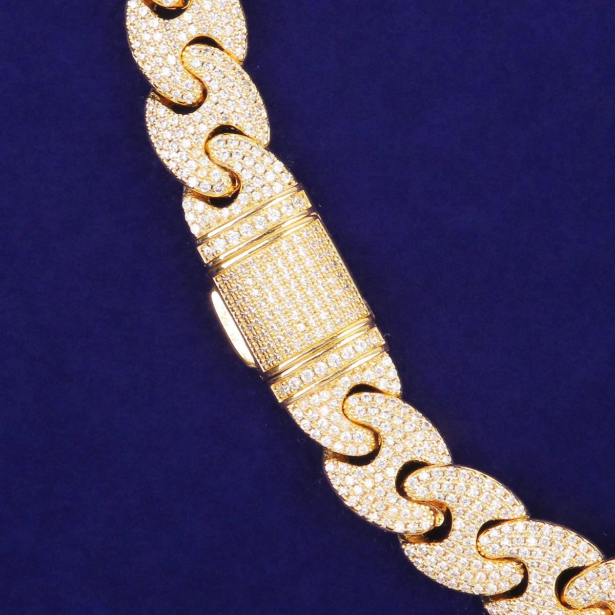 Bubble Letter Miami Cuban Link Chain for Men Necklace Real Gold Plated Hip Hop Jewelry 2021 Trend Christmas Gift