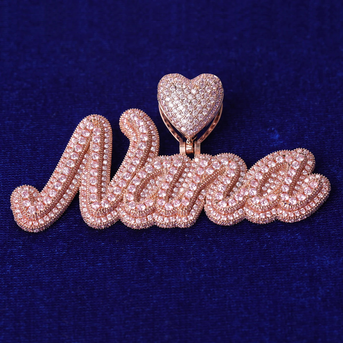 Bubble Letter Custom Name Necklace for Women Iced Out Pendant Hip Hop Jewelry 2022 Trend Drop Shipping Best Selling