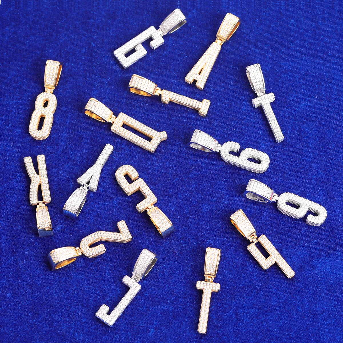 Letter Pendant Women Jewelry Real Gold Plated Hip Hop Jewelry