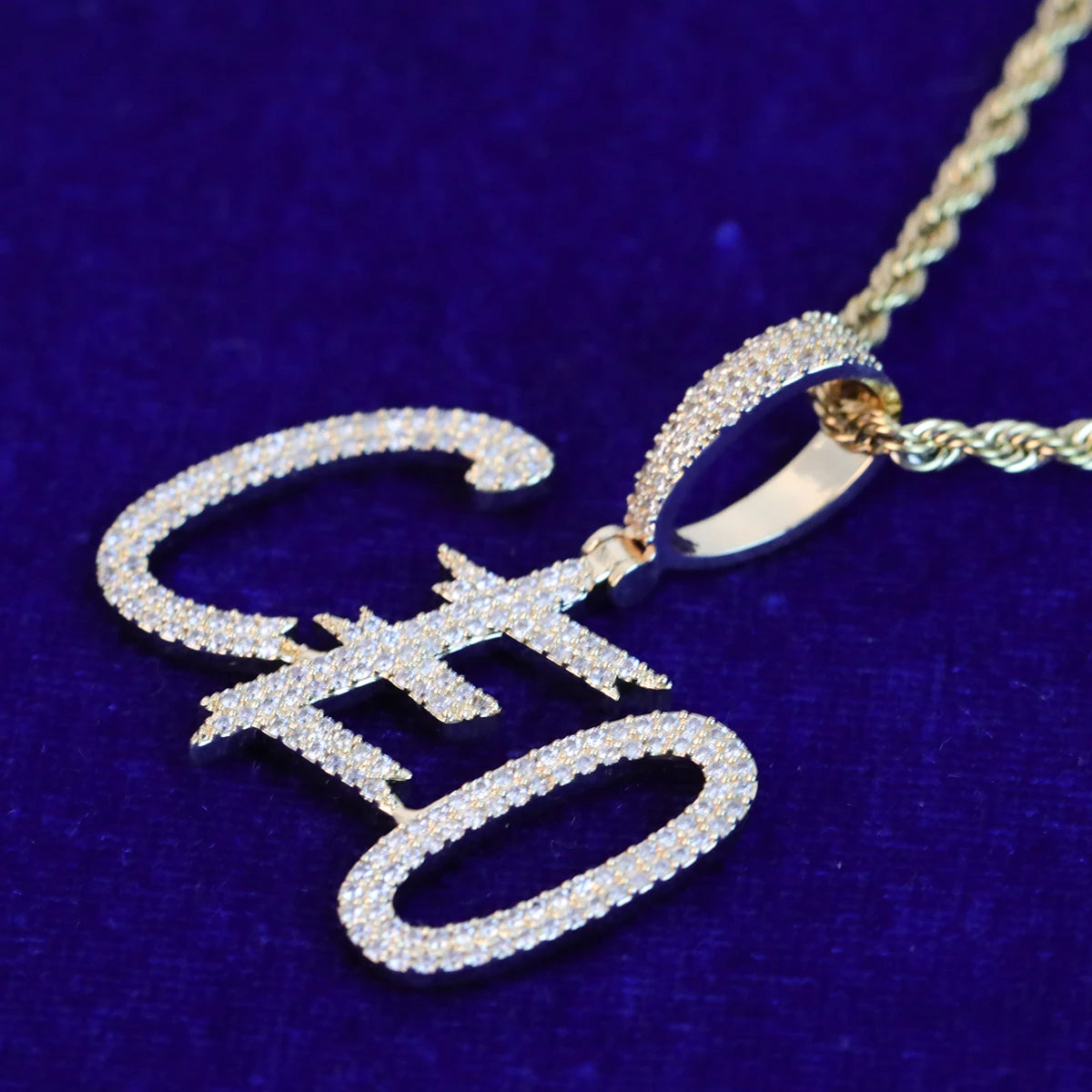 Bubble Letter Custom Name Necklace for Men Cursive Personalized Pendant Charms Solid Back Hip Hop Jewelry Collares Hombre