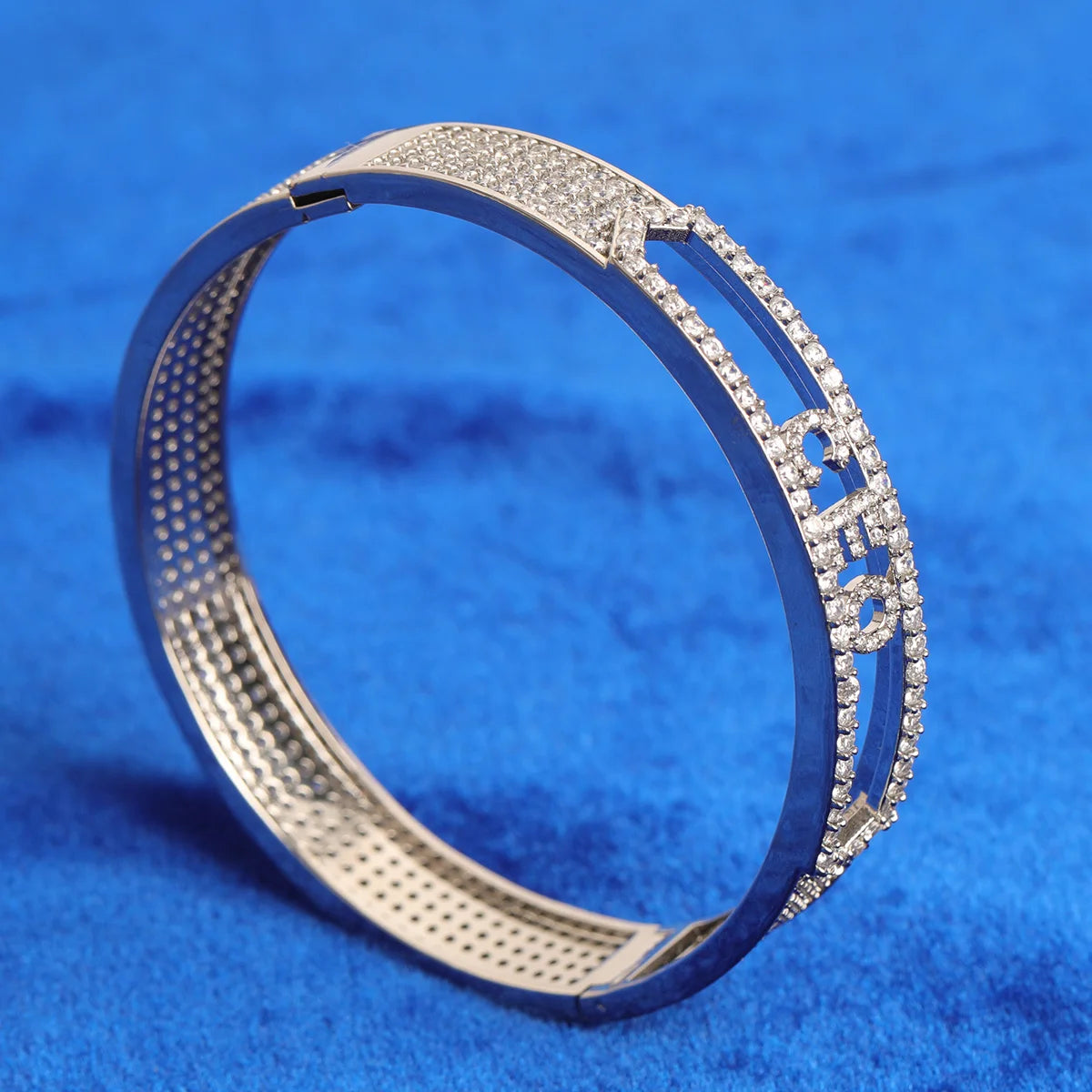 Custom Name Bracelet Real Gold Plated Women’s Bangle Hip Hop Jewelry