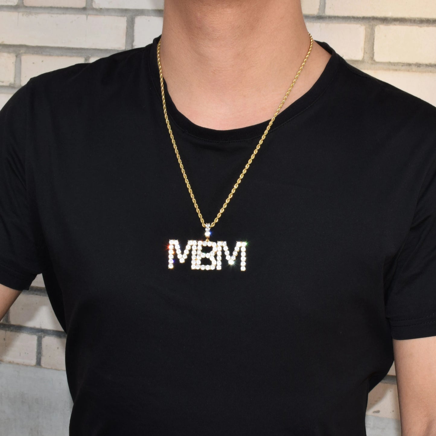 Bubble Letter Custom Name Necklace for Men Tennis Personalized Pendant Real Gold Plated Hip Hop Jewelry Iced Out Charms