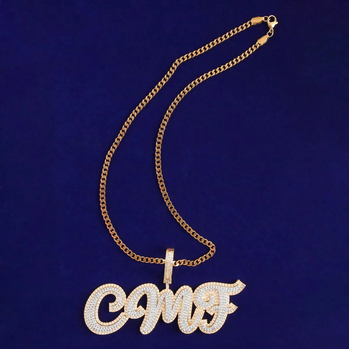 Bubble Letter Customized Necklaces Name Plates Pendants Real Gold Color Hip Hop Jewelry Personalized Men Chain 2022 Trend