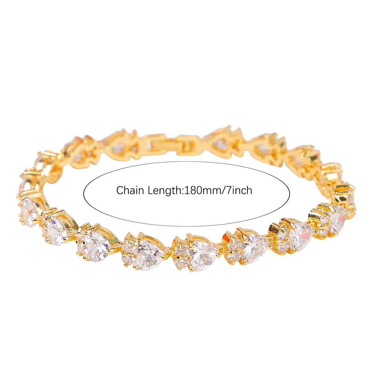 Bubble Letter 8mm Heart Bracelet Copper Gold Color Rock Women Jewelry