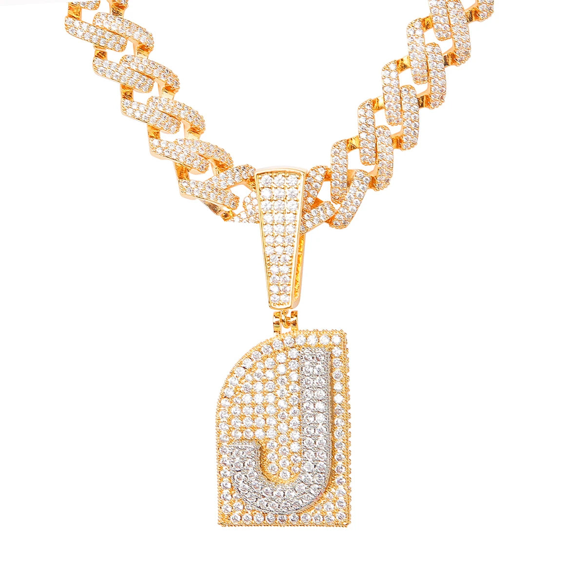 Initial Single Letter Pendant For Men's Hip Hop Rock Street Jewelry