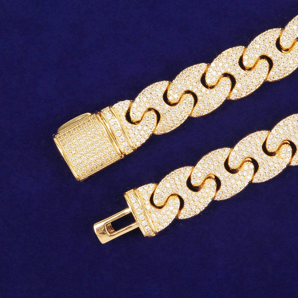 Bubble Letter Miami Cuban Link Chain for Men Necklace Real Gold Plated Hip Hop Jewelry 2021 Trend Christmas Gift