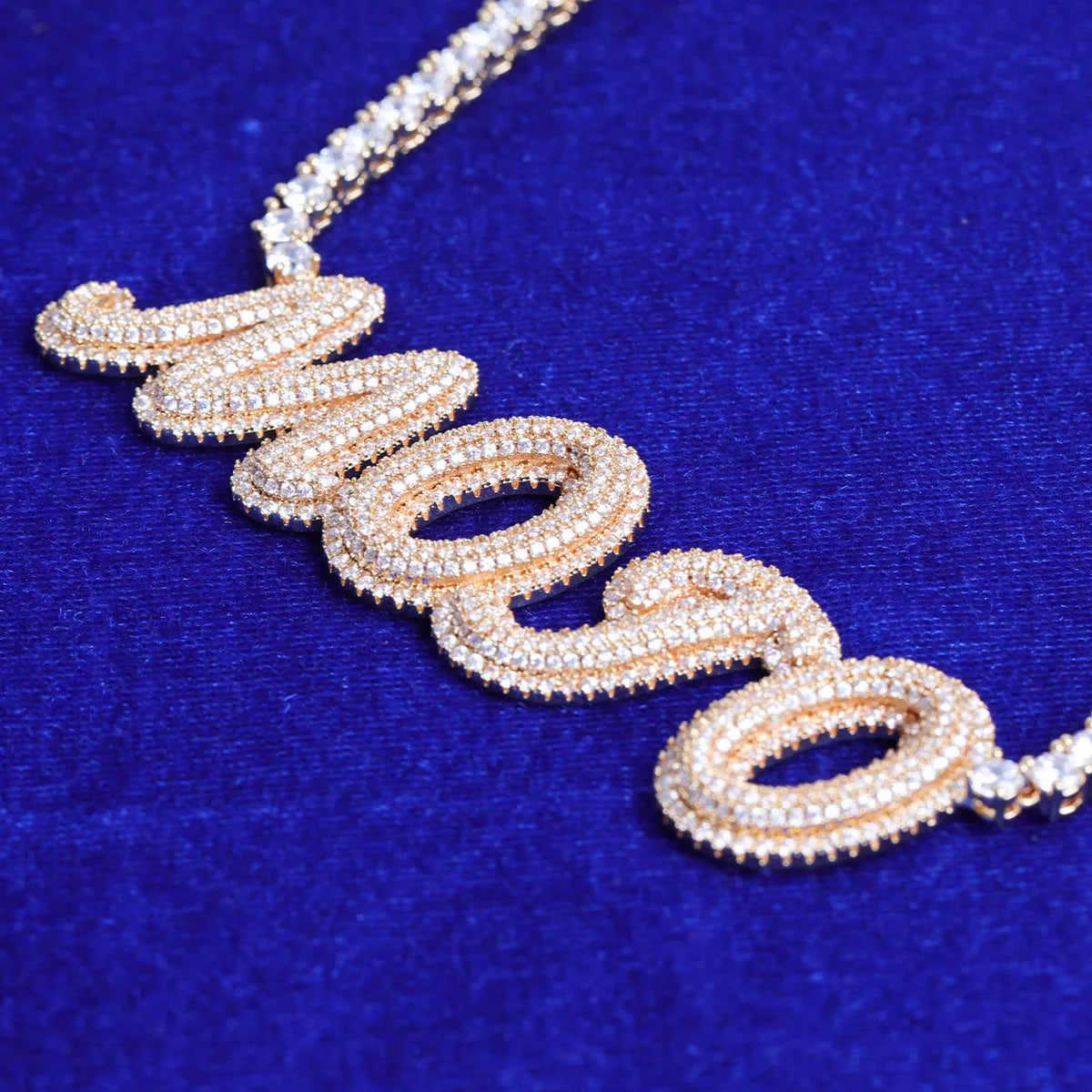 Bubble Letter Custom Name Necklace for Men Personalized Choker Chain Real Gold Plated Hip Hop Jewelry Free Shipping Collares Hom