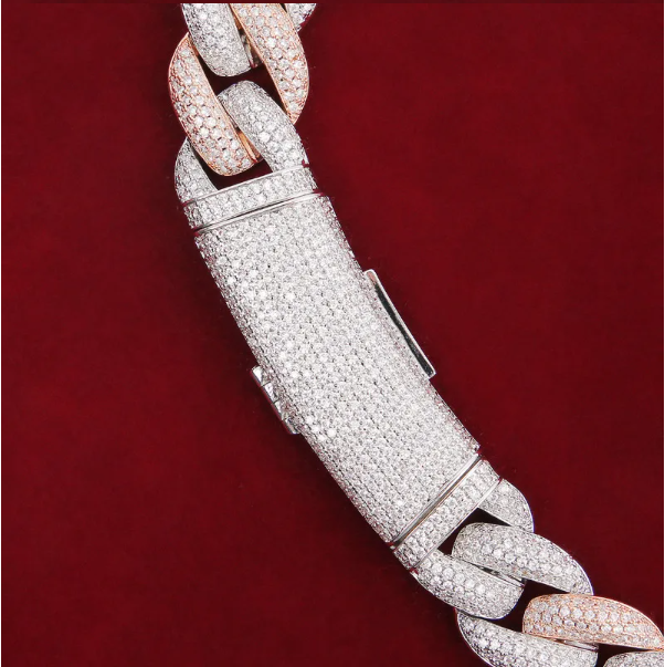 Bubble Letter Miami Cuban Link Chain Man Necklace Hip Hop Jewelry Iced Out Christmas Gifts 2021 Trend