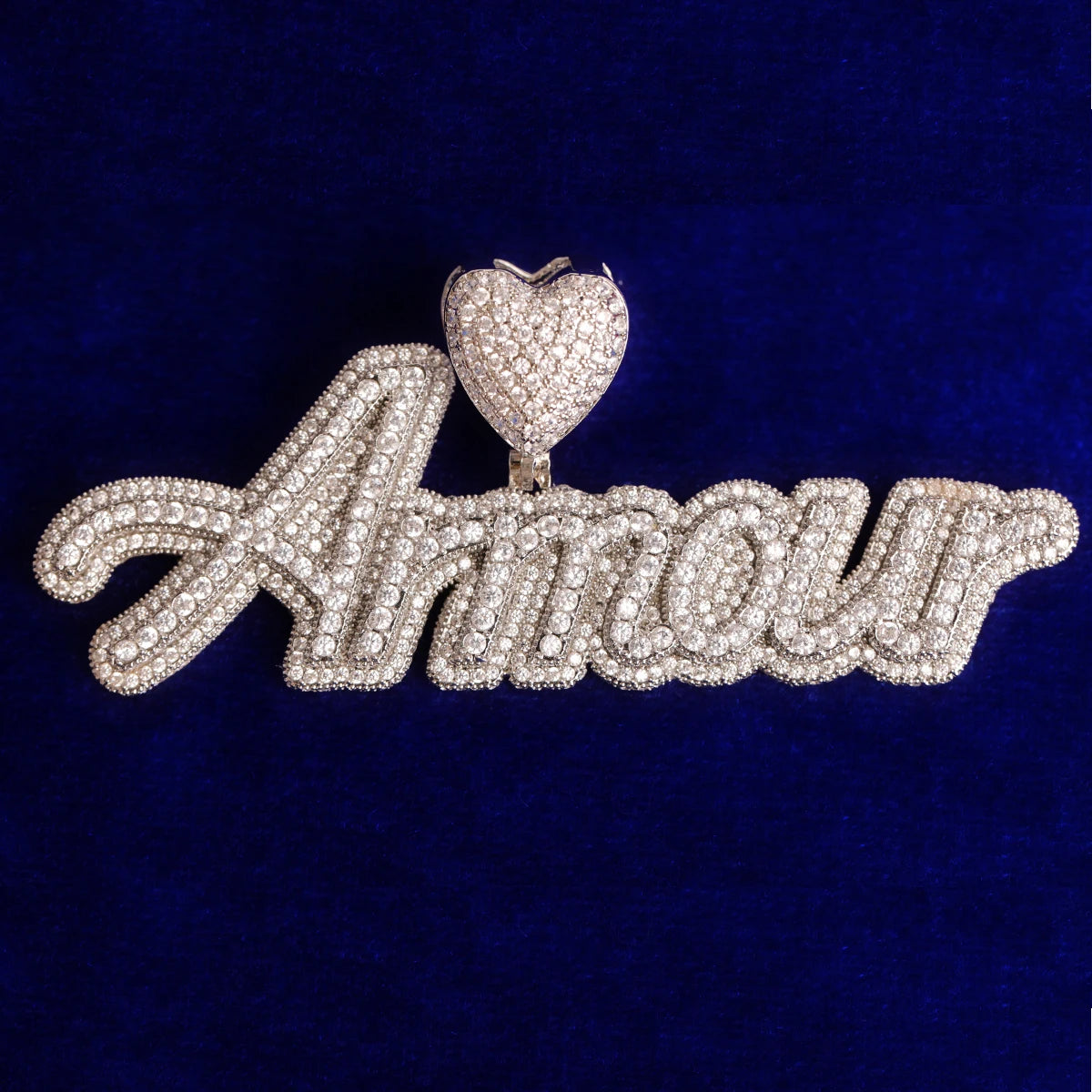 Bubble Letter Custom Name Necklace for Women Iced Out Pendant Charms Bling 2022 Trend Hip Hop Jewelry
