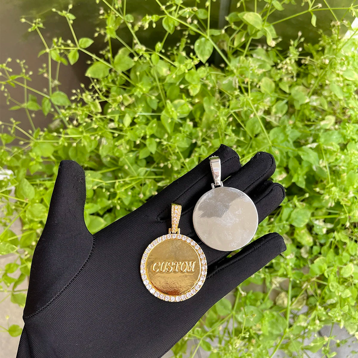 Bubble Letter Iced Out Pendant Custom Name Necklace Solid Back Hip Hop Jewelry 2022 Trend Best Selling Drop Shipping Items