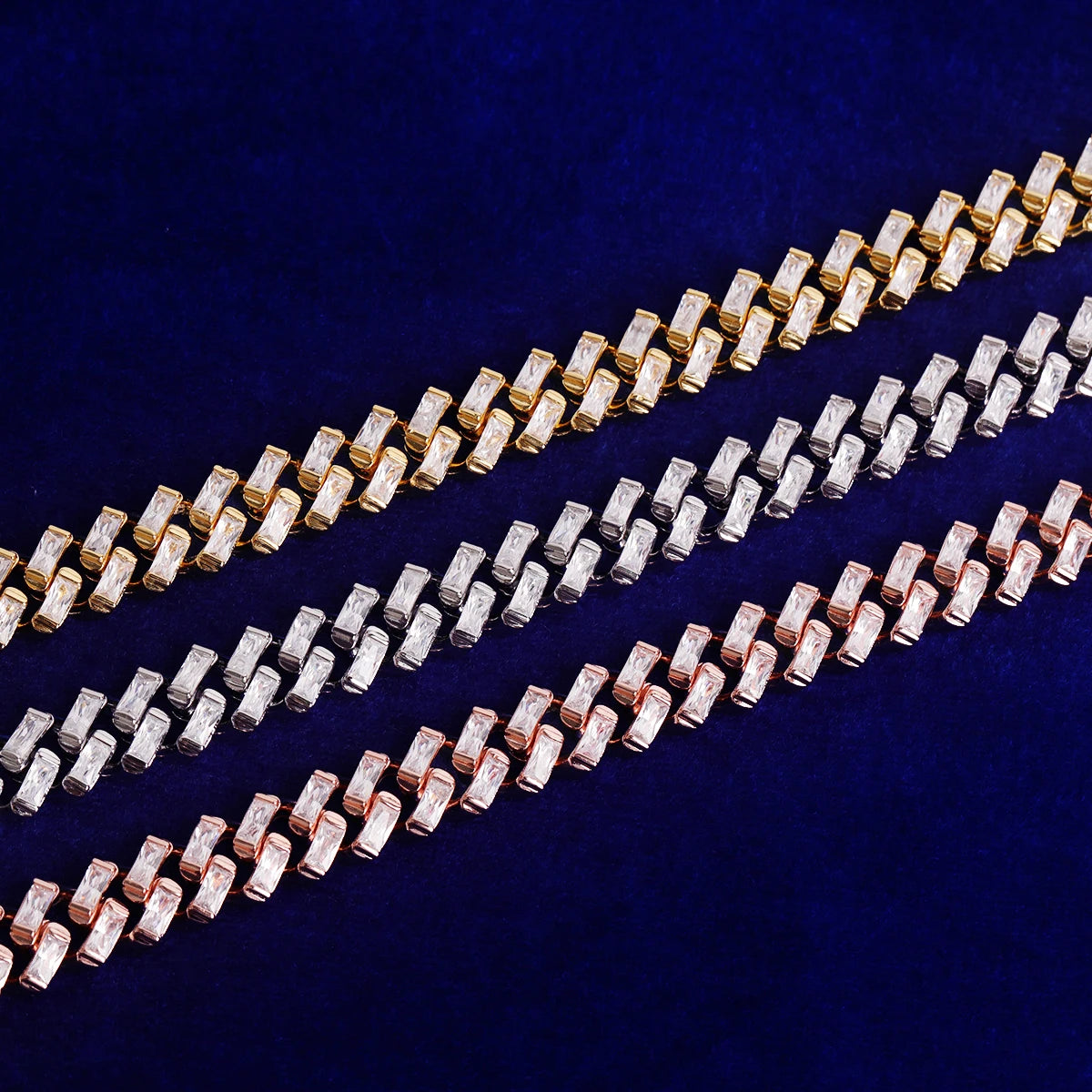 Bubble Letter Baguette Necklace for Women Miami Cuban Link Chain Choker Real Gold Plated Hip Hop Jewelry 2022 Trend