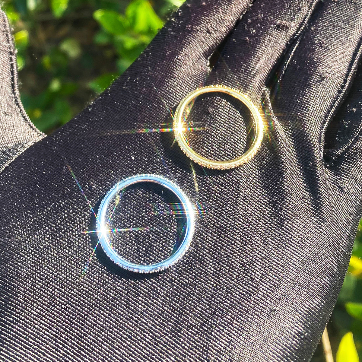 Bubble Letter Iced Out Wedding Ring for Men Real Gold Plated 5A Grade Hip Hop Jewelry