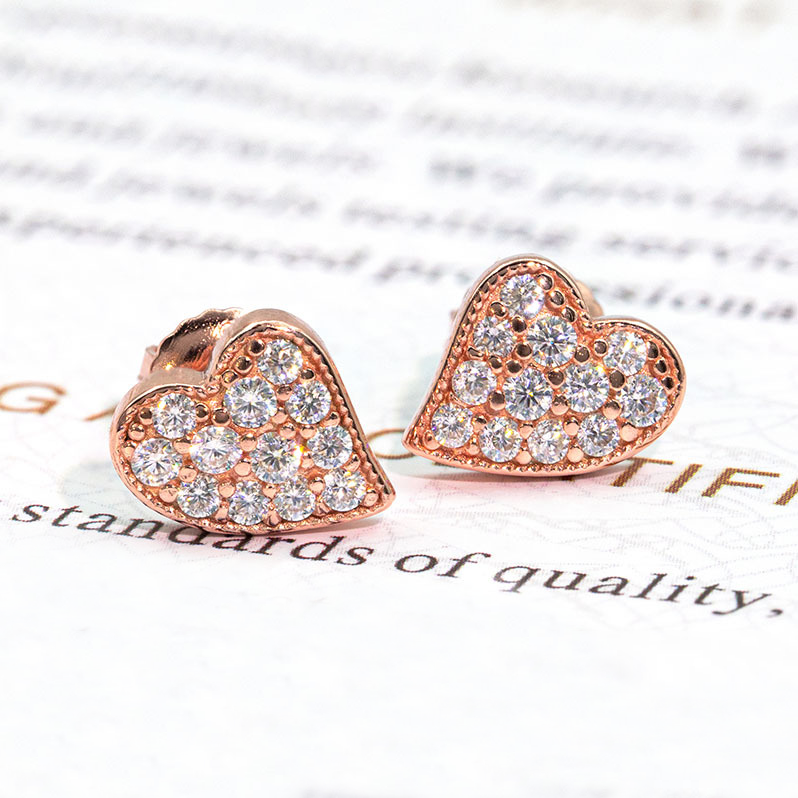 Bubble Letter Silver Moissanite VVS Crooked Stud Earring for Women Hip Hop Jewelry