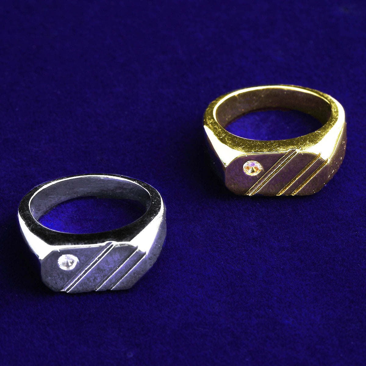 Bubble Letter Luxury Ring for Men Real Gold Plated Copper Cubic Zirconia Hip Hop Jewelry