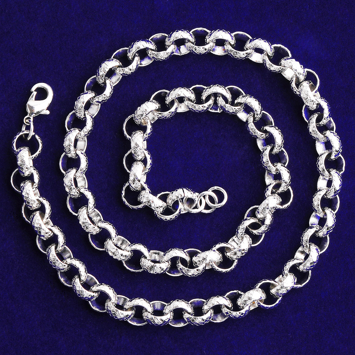 Bubble Letter Diamond Cut Belcher Ring Link Chain for Men Necklace Choker Real Gold Plated Copper Hip Hop Jewelry