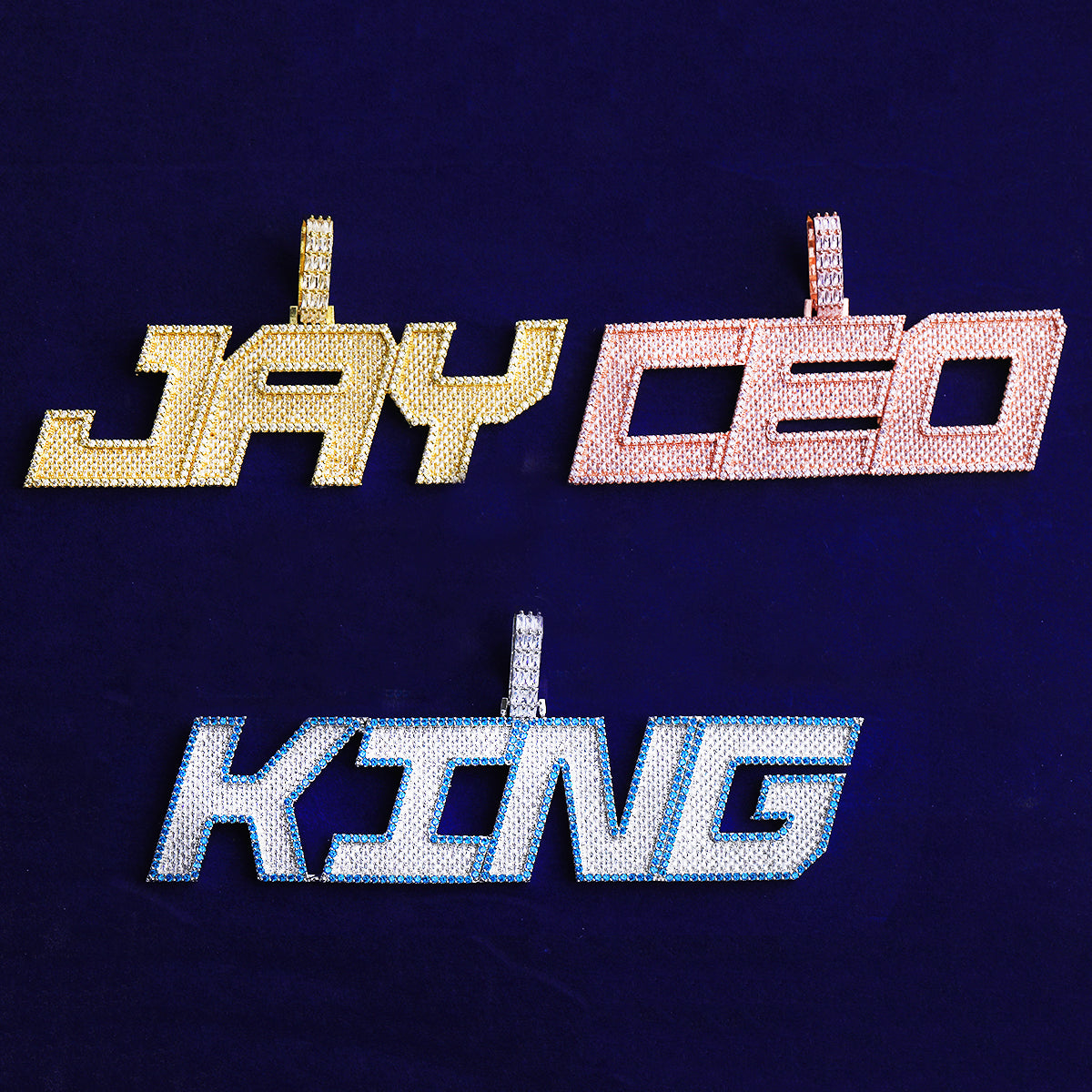 Bubble Letter Iced Out Custom Name Necklace Pendant for Men 5A Cubic Zirconia Hip Hop Jewelry