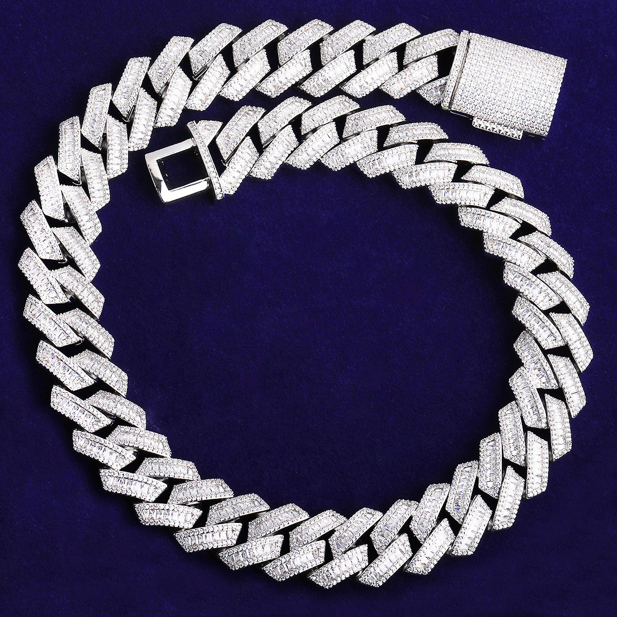 Bubble Letter Iced Out Cuban Link Chain Men Necklace Choker 5A Prong Setting Cubic Zirconia Copper Gold Plated Hip Hop Jewelry