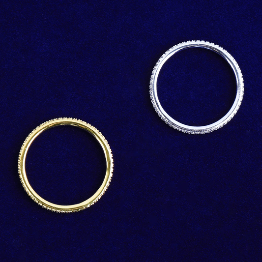 Bubble Letter Iced Out Wedding Ring for Men Real Gold Plated 5A Grade Hip Hop Jewelry
