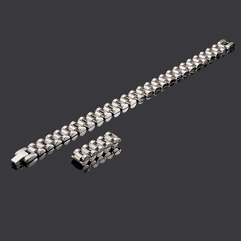 Bubbble Letter Stainless Steel Jewelry Set Presidential Gold PVD Plate Bracelet Ring Set Hip Hop Jewelry