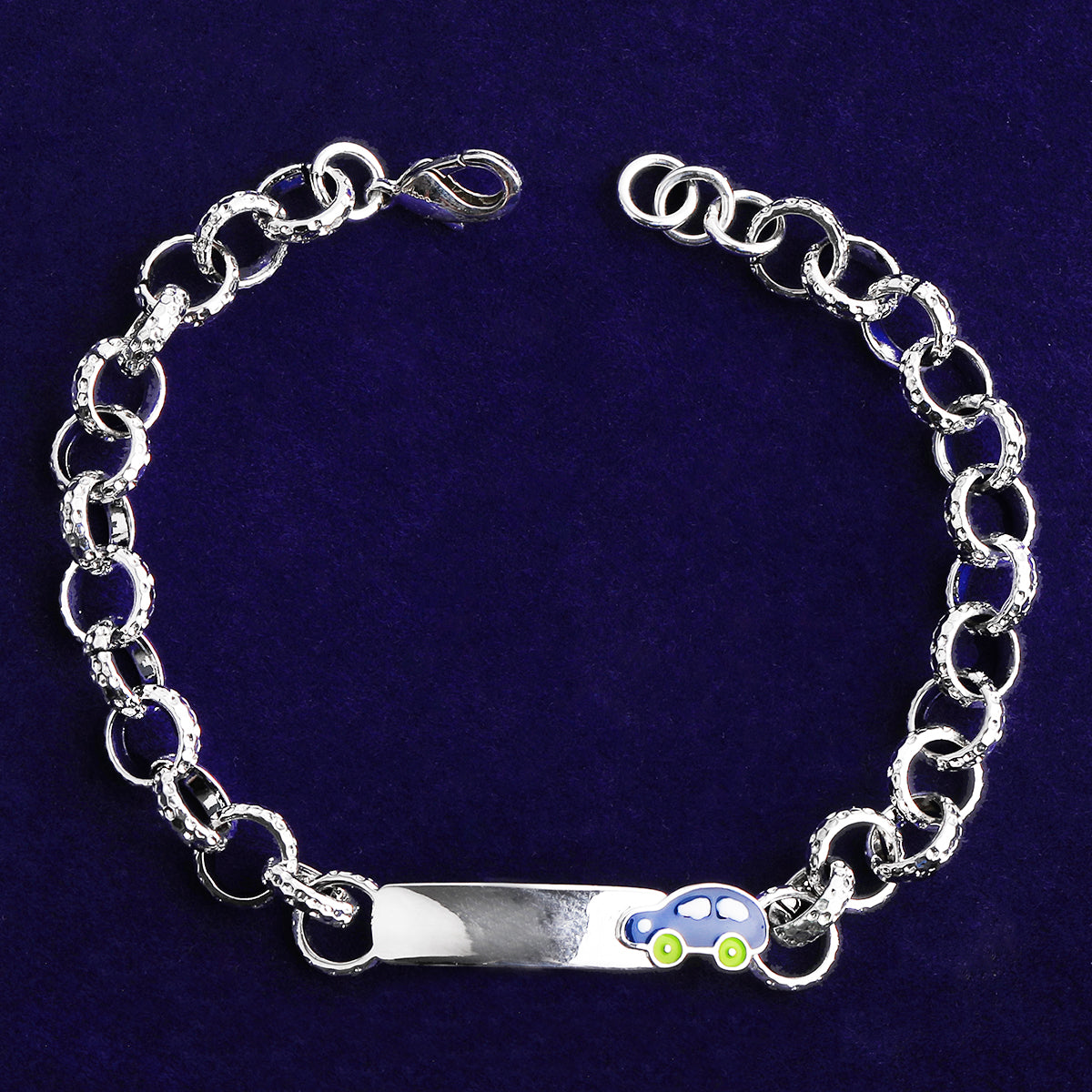 Bubble Letter Belcher Car Bracelet for Men Gold Plated Hip Hop Jewelry