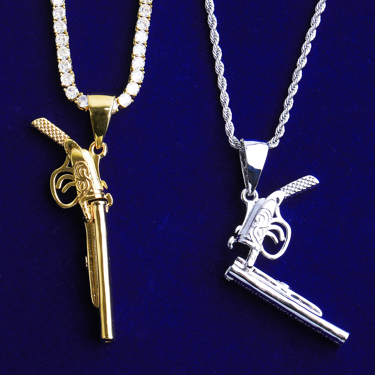 Bubble Letter Cute Gang Necklace Pendant for Men Real Gold Plated Hip Hop Jewelry